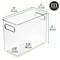 mDesign Plastic Craft Room Storage Box with Handles + 24 Labels - Clear